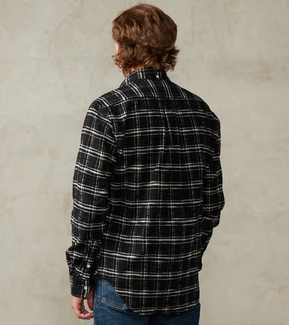 Japanese Slubbed Twill Check - Black