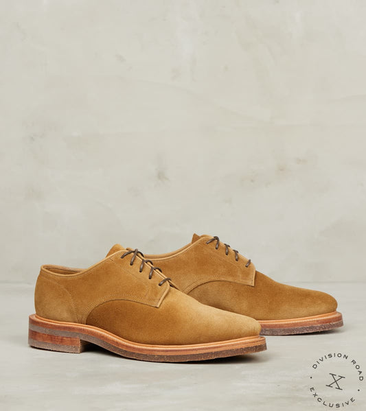 Rockland Blucher - 1035 - Lactae Hevea - CF Stead Tobacco Janus Calf Suede