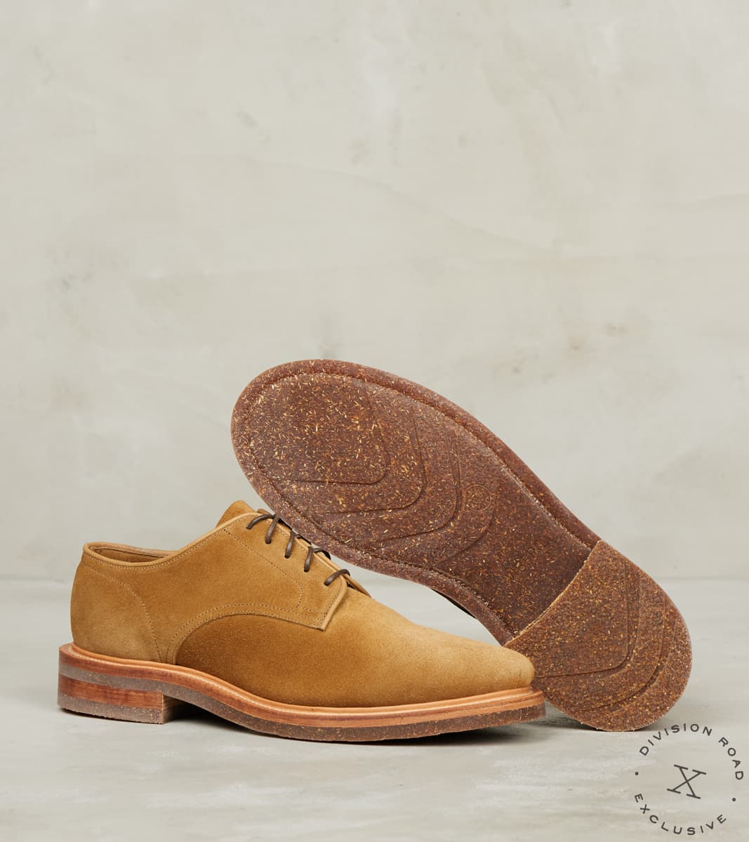 Rockland Blucher - 1035 - Lactae Hevea - CF Stead Tobacco Janus Calf Suede