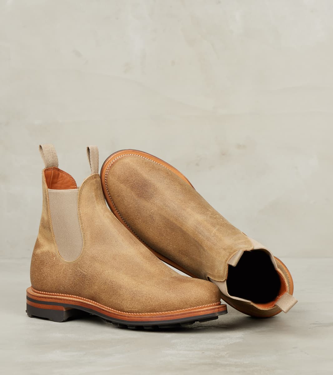 Viberg Chelsea Boot - 2030 - Ridgeway - CF Stead Desert Sand Waxy ...