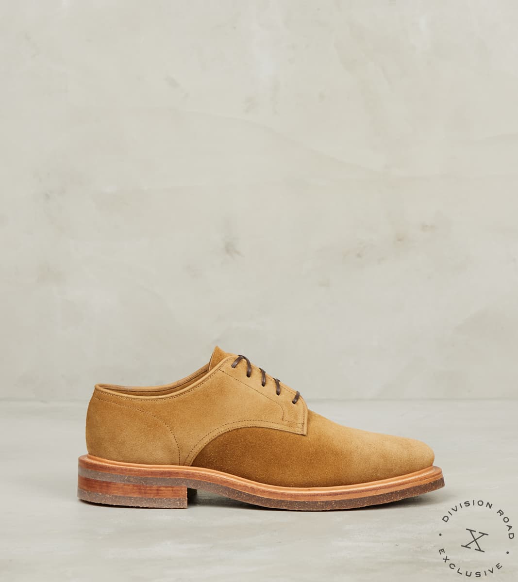 Rockland Blucher - 1035 - Lactae Hevea - CF Stead Tobacco Janus Calf Suede