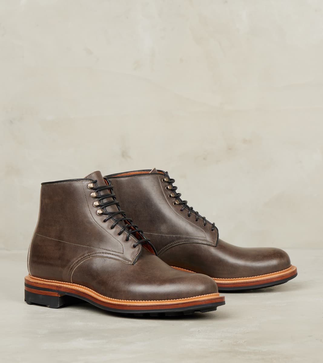 Viberg Navvy Boot - 1940 - Ridgeway - Maryam Asphalt Vachetta Horsebut…