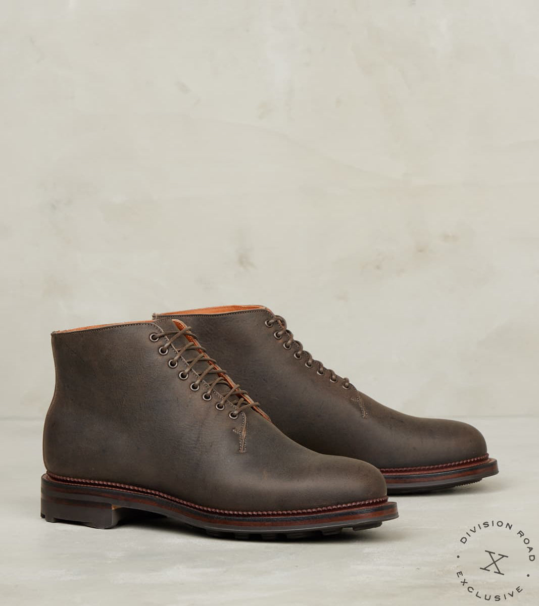 Viberg x Division Road Wholecut Boot - 2030 - Ridgeway - CF Stead Stone Waxed Kud…