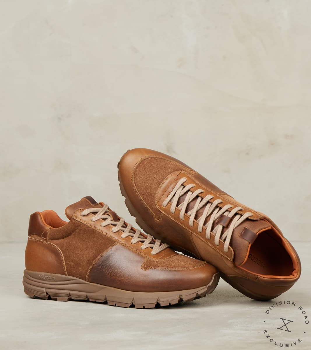 Sneaker - 1003 - Fuga - CF Stead Camel Oiled Calf & Bison Calf Suede