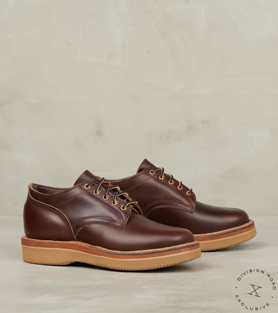 White's x Division Road Oxford 300 - 55 - Vibram 2060 - Horween Brown CXL