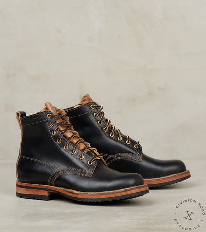 White's x Division Road Semi-Dress 350 - 55 - Vibram Mini Lug - Horween Black CXL