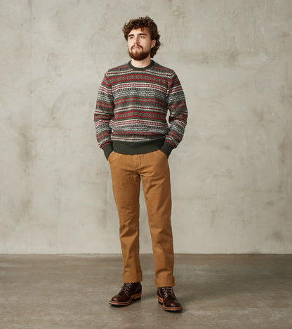 Fair Isle Lambswool Crewneck - Festive Forest