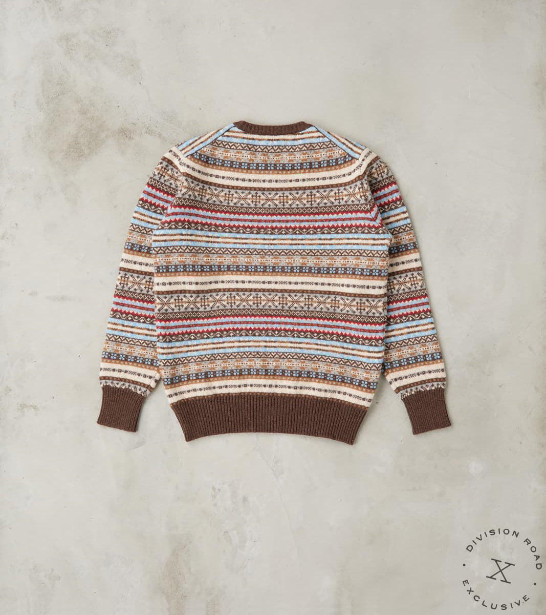 Fair Isle Lambswool Crewneck - Mocha