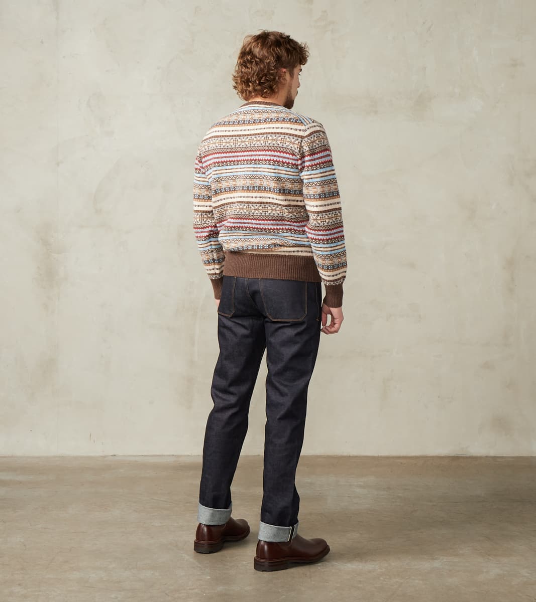 Fair Isle Lambswool Crewneck - Mocha