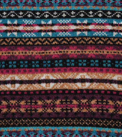 Fair Isle Lambswool Crewneck - Retro Black