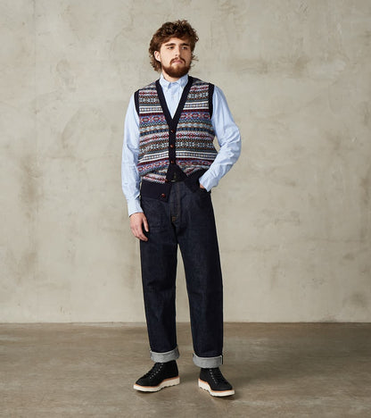 Oxford Fair Isle Lambswool Vest - Collegiate Blue