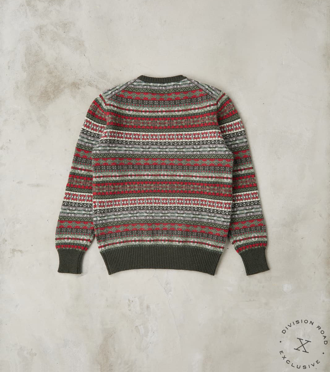 Fair Isle Lambswool Crewneck - Festive Forest