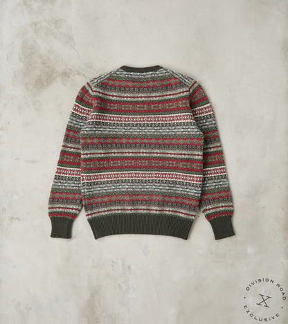 Fair Isle Lambswool Crewneck - Festive Forest
