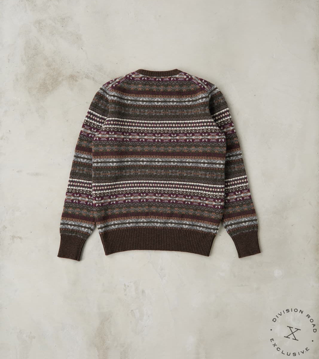 Fair Isle Lambswool Crewneck - Cocoa