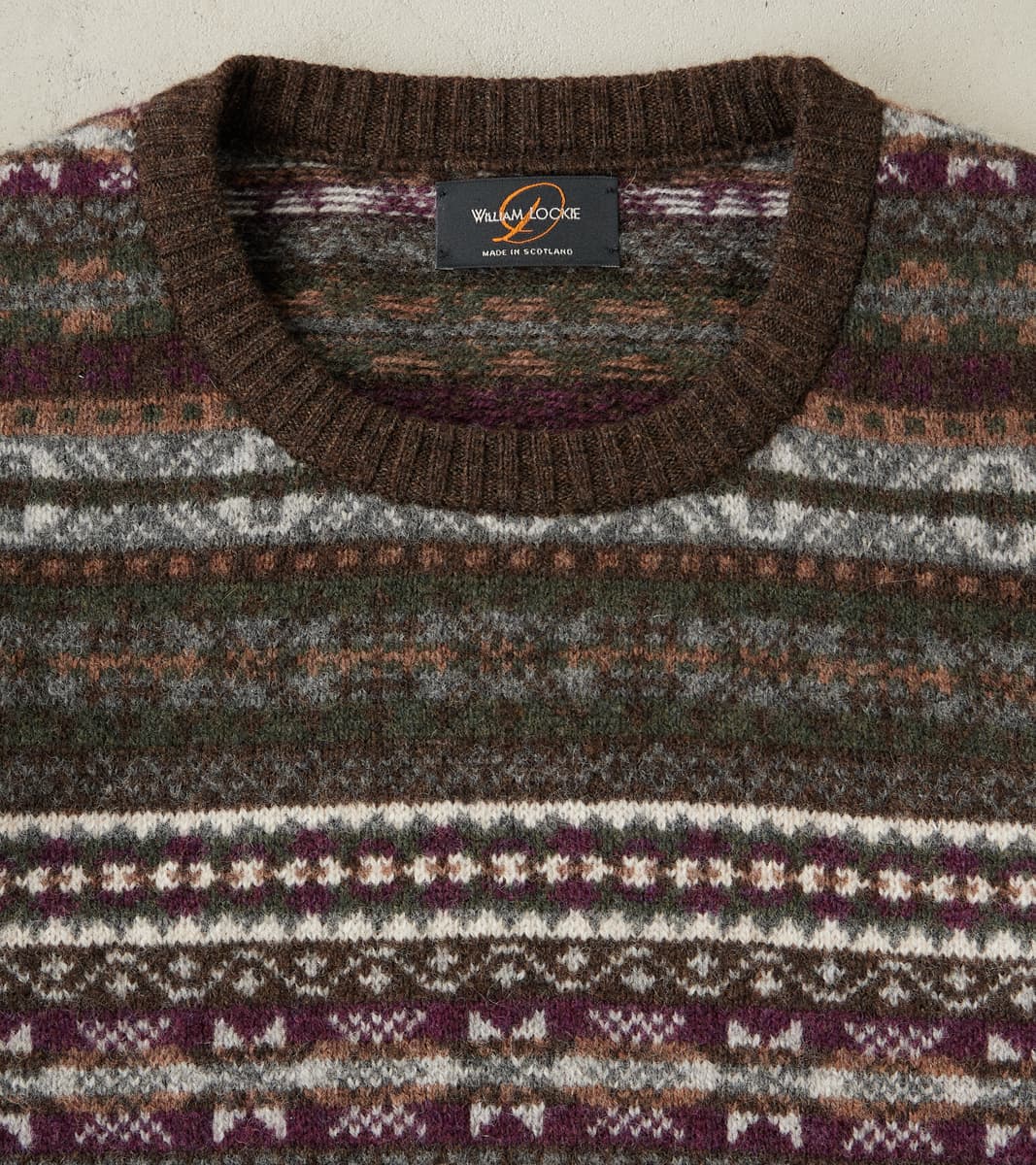 Fair Isle Lambswool Crewneck - Cocoa