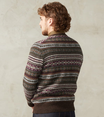 Fair Isle Lambswool Crewneck - Cocoa