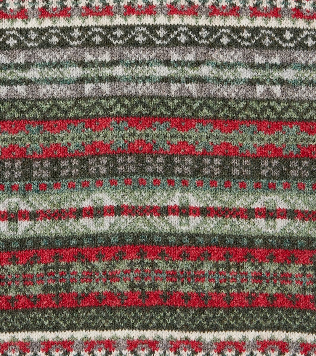 Fair Isle Lambswool Crewneck - Festive Forest