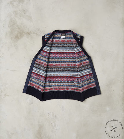 Oxford Fair Isle Lambswool Vest - Collegiate Blue
