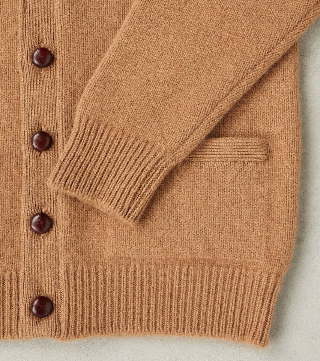 Berkshire Camelhair Cardigan - Natural