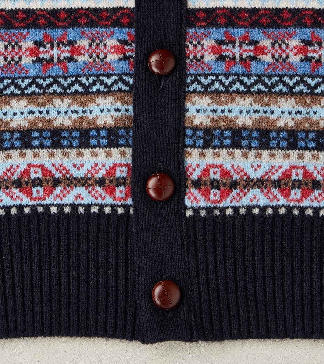 Oxford Fair Isle Lambswool Vest - Collegiate Blue