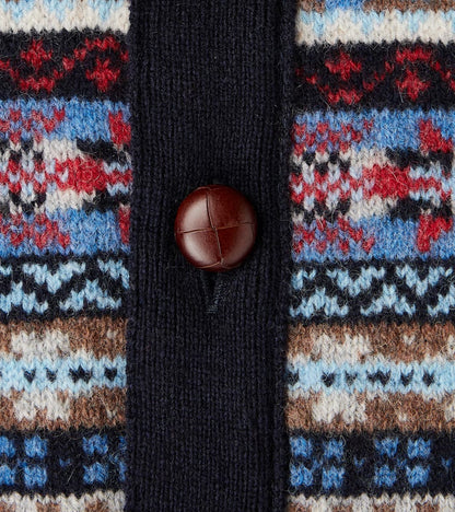 Oxford Fair Isle Lambswool Vest - Collegiate Blue