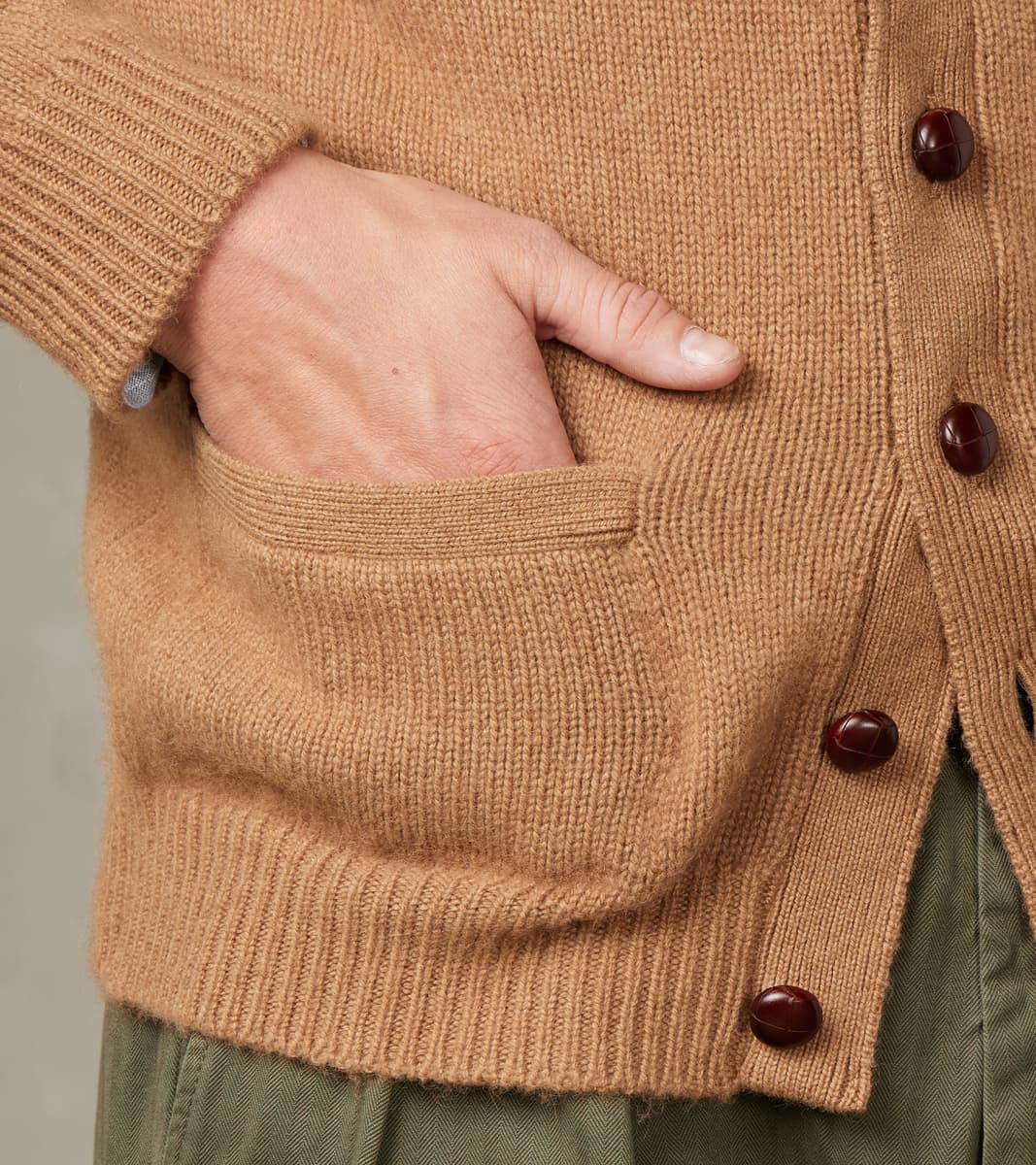 Berkshire Camelhair Cardigan Natural