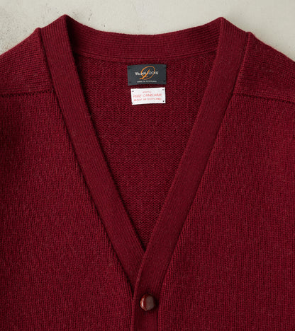 Berkshire Camelhair Cardigan - Bordeaux