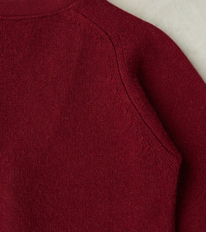 Berkshire Camelhair Cardigan - Bordeaux