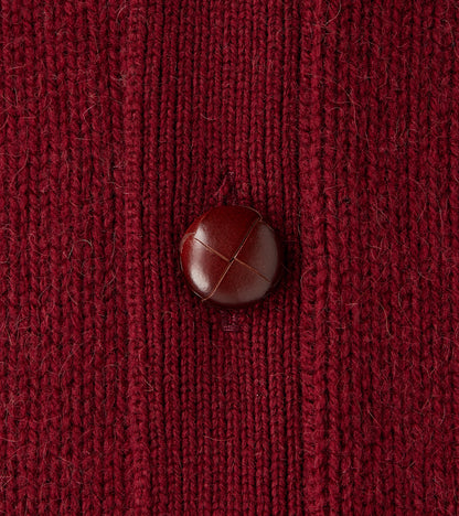 Berkshire Camelhair Cardigan - Bordeaux