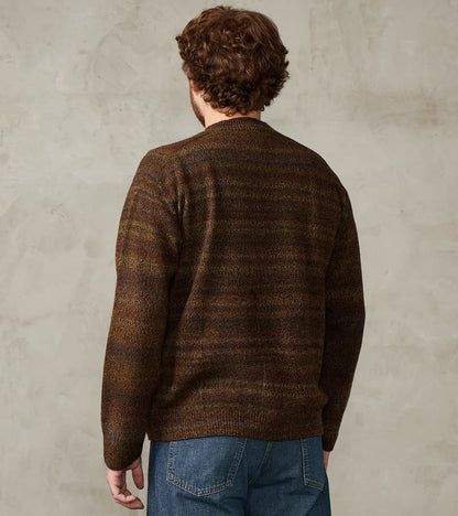 Gradation Loop of Intent Knit Crewneck - Charcoal Brown