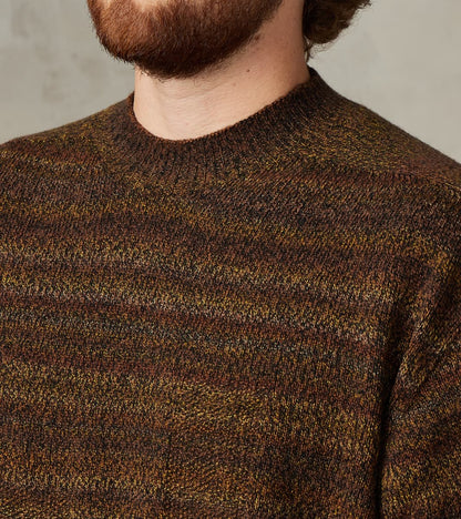 Gradation Loop of Intent Knit Crewneck - Charcoal Brown