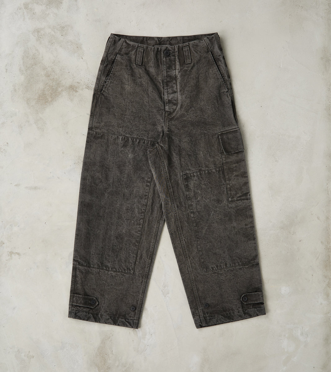 amachi. Double Knee Cargo Pants - Supima Cotton Chino Twill - Sumi Ink…