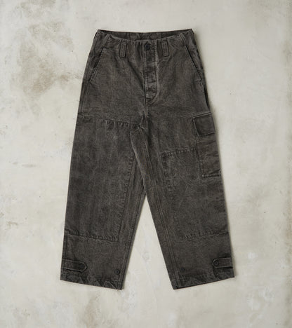 amachi. Double Knee Cargo Pants - Supima Cotton Chino Twill - Sumi Ink…