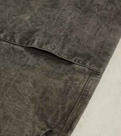 Double Knee Cargo Pants - Supima Cotton Chino Twill - Sumi Ink Dorozome