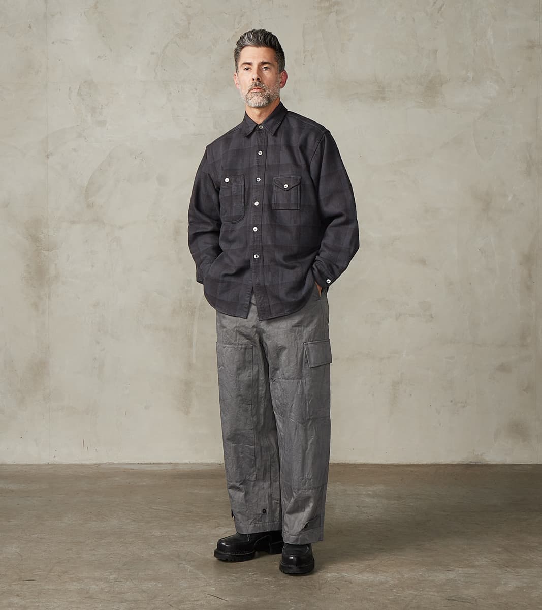 Double Knee Cargo Pants - Supima Cotton Chino Twill - Shii Tree Dorozome