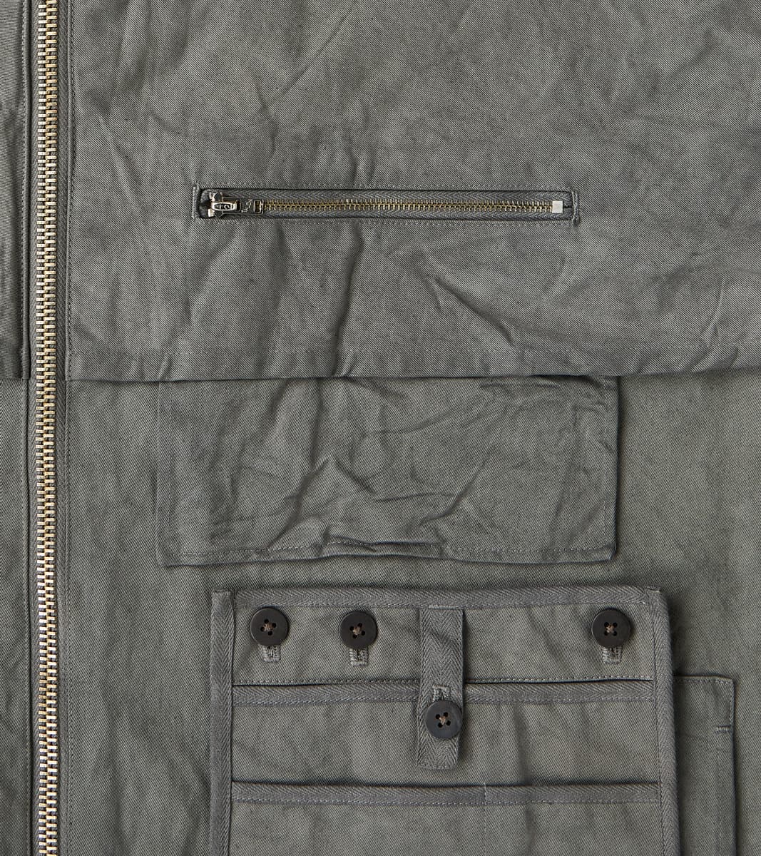 Double Layer Work Jacket - Supima Cotton Chino Twill - Shii Tree Dorozome