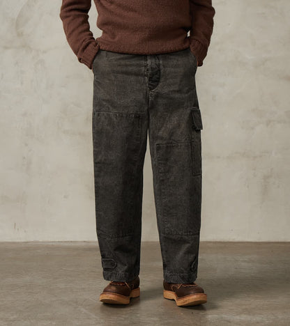 amachi. Double Knee Cargo Pants - Supima Cotton Chino Twill - Sumi Ink…