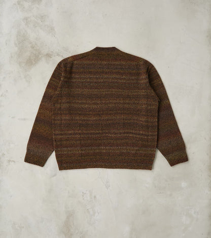 Gradation Loop of Intent Knit Crewneck - Charcoal Brown