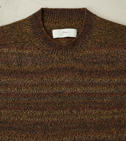 Gradation Loop of Intent Knit Crewneck - Charcoal Brown