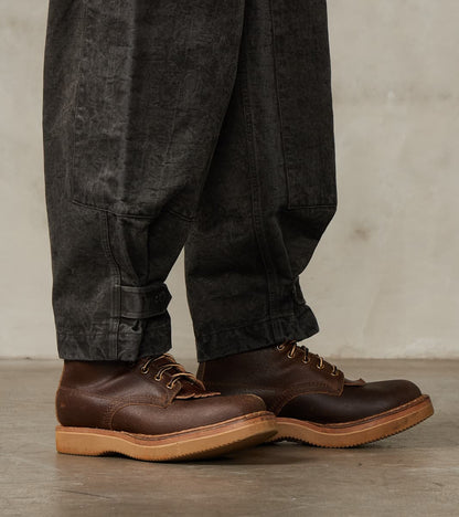 Double Knee Cargo Pants - Supima Cotton Chino Twill - Sumi Ink Dorozome