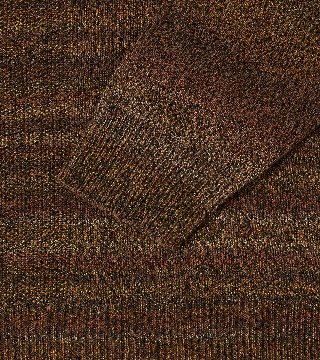 Gradation Loop of Intent Knit Crewneck - Charcoal Brown