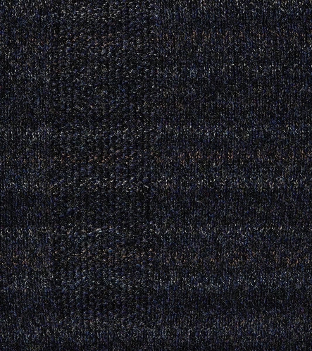 Gradation Trace of Repair High Neck Cardigan - Navy Black