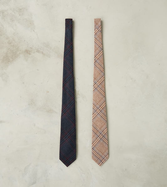 ts(s) Neck Tie - Glen Plaid Wool Blend Cloth