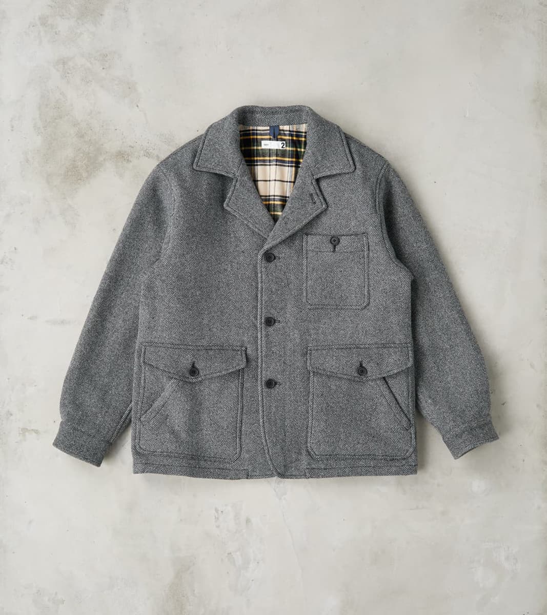 ts(s) Bird Watching Jacket - Herringbone Wool Double Cloth - Gray