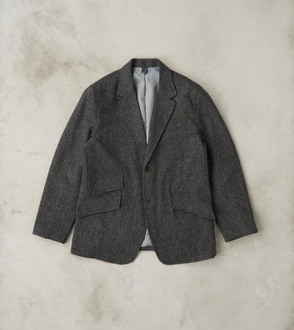 ts(s) Single Breasted 2-Button Jacket - Neps Virgin Wool Tweed Cloth -…