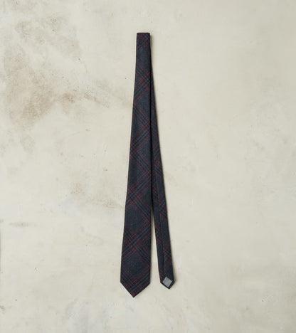 Neck Tie - Glen Plaid Wool Blend Cloth