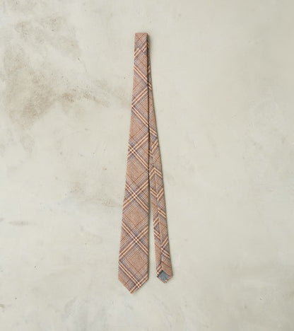 Neck Tie - Glen Plaid Wool Blend Cloth