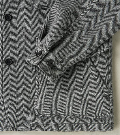 Bird Watching Jacket - Herringbone Wool Double Cloth - Gray