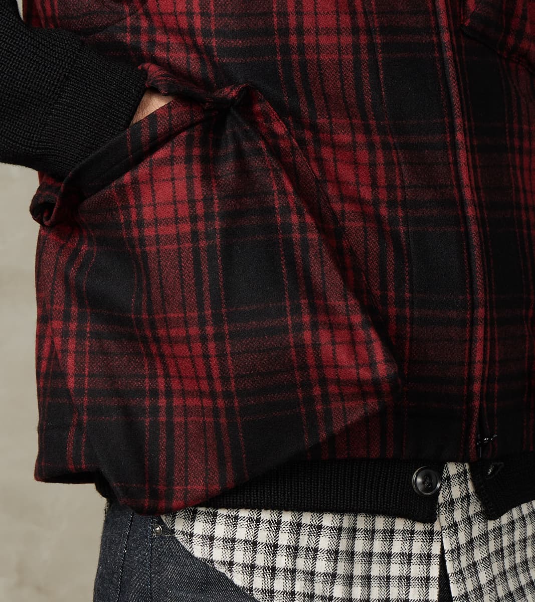 ts(s) Messenger Vest - Buffalo Plaid Wool - Red – Division Road, Inc.