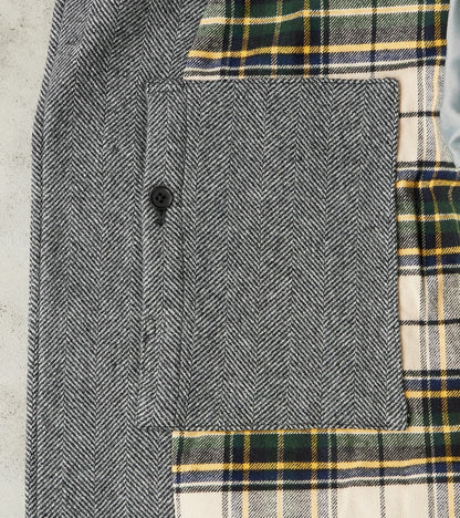 Bird Watching Jacket - Herringbone Wool Double Cloth - Gray